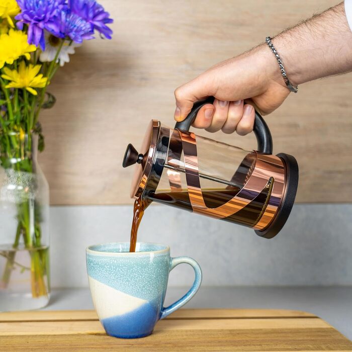 Кавоварка French Press Café Olé Classico, 6 чашок, нержавіюча сталь, 300 мл, мідний колір