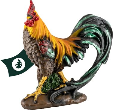 VERDOBA Garden Figure Rooster made of Artificial Resin, Hand-Painted - Decorative Rooster Decorative Figures Garden Decor Garden Figures for Outdoors Large - Chicken Garden Decor Animals (Rooster 2)