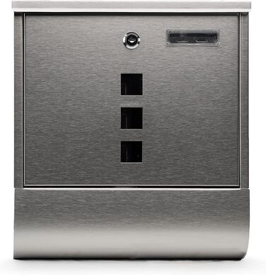 Поштовий ящик Grafner Design з газетницею, сталь, замок (2 ключі), 3 вікна, кутовий, монтажний комплект