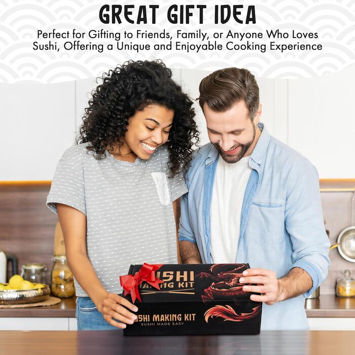 Набір для приготування суші: бамбуковий килимок, ролик-базука, DIY для дому, органічний USDA