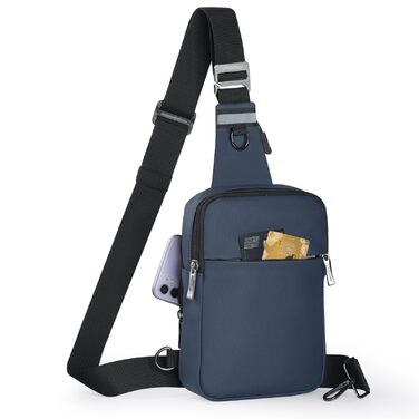 Сумка на груди Broadream, водонепроникна, для чоловіків та жінок, RFID-захист, для активного відпочинку та туризму (B-блакитний)