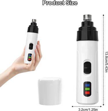 Набір для підстригання кігтів собак та котів, тихий електричний точило, 50 дБ, 2 швидкості, 3 отвори для точіння, для собак та котів різних розмірів