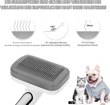 Щітка для собак та котів, самоочисна, для вичісування підшерстка та відмерлого волосся, підходить для довгошерстих та короткошерстих порід, делікатно впливає на шкіру, зменшує випадання шерсті, зелена