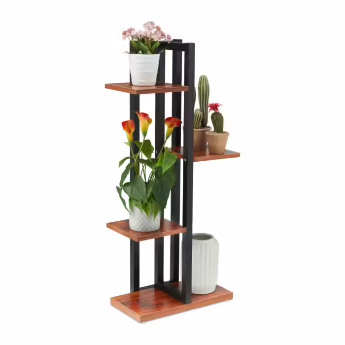 Relaxdays Metal Flower Shelf