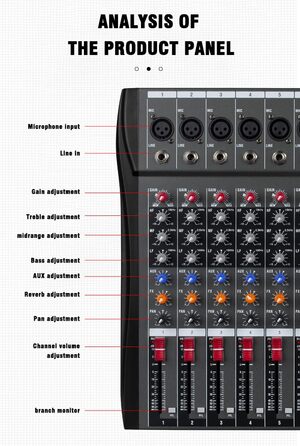 Професійний мікшер Weymic CK-Sseries для запису, DJ, сцени, караоке, з USB, 6-канальний