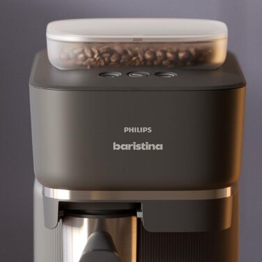 Кавомашина Philips Baristina, еспресо, автоматична, 16 бар, чорний, з млином, для дому, компактна