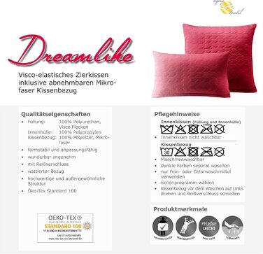 Декоративна подушка Aqua-Textil Dreamlike 60x60 см антрацит сіра, мікрофібра, легка стьобана, для дому