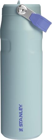 Фляга Stanley Flip Straw 2.0 з трубочкою 1.06л - термофляка, що охолоджує, з нержавіючої сталі, BPA-free, для напоїв, з підставкою, миється в посудомийній машині (700 мл, Blue Cactus)