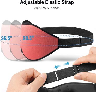 Маска для сну LitBear для тих, хто спить на боці (Кораловий) Чорний