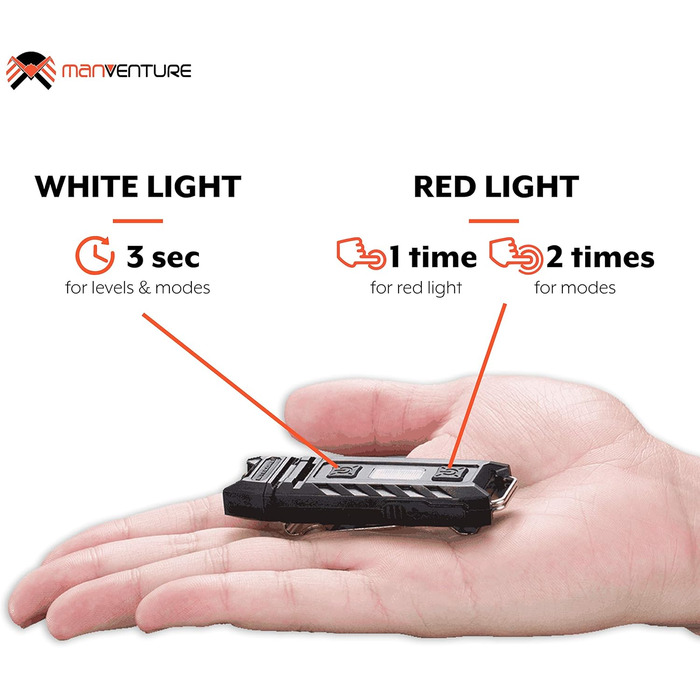 Ліхтар Nitecore Thumb 85 люменів, USB зарядка, регульована голівка