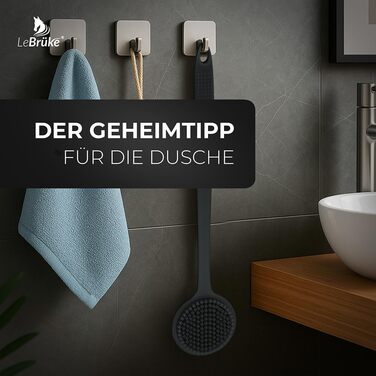 Силіконова щітка для спини Lebrüke® - Скребок для тіла з довгою ручкою для душу