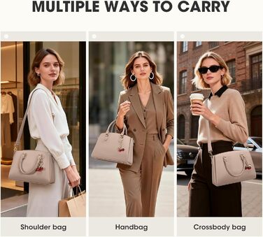 Сумка жіноча RAINSMORE середнього розміру з PU шкіри, хакі. Для планшета 11