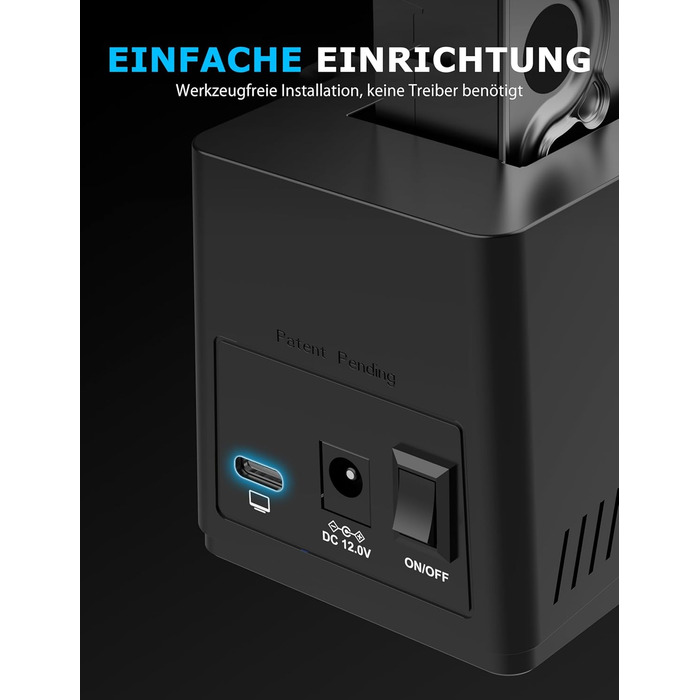 Док-станція Sabrent для 2 HDD/SSD SATA з USB-C, 2.5/3.5 дюймів, 5Gbps, підтримка клонування дисків, без інструментів