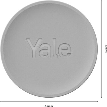 Розумний дверний замок Yale Dot, сріблястий, безключовий доступ через смартфон, віддалене (роз)блокування, сумісний з Yale Linus Smart Lock L2, керування через Yale Home App