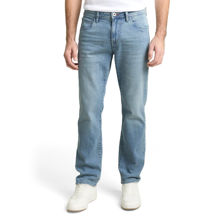 Джинси чоловічі Tom Tailor TTMARVIN Straight з еластаном, блакитний денім Used Light Stone, 33W/34L