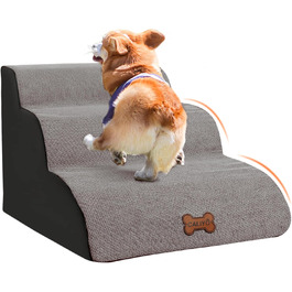 Сходинки для собак Caliyo: 3 сходинки, 40 см, з миючим покриттям та протиковзкою основою (60x40x40 см)