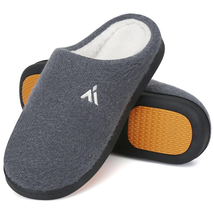 Тапочки жіночі Mishansha Herren теплі зимові з меморі-піною та плюшем, антиковзкі, розмір 36-48, срібні