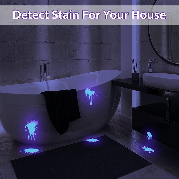 Ліхтар UV 2-в-1, чорноліхтар, 395нм, ультрафіолетовий, 4 режими, детектор фальшивих грошей, сечі тварин, з батарейками AAA, 40W