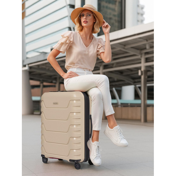 Розкладний валіза Smartbox Hartschalen Check-in L (76 см) | 111-120 літрів, Polypropylen, 4 колеса, TSA-замок, 4.2 кг