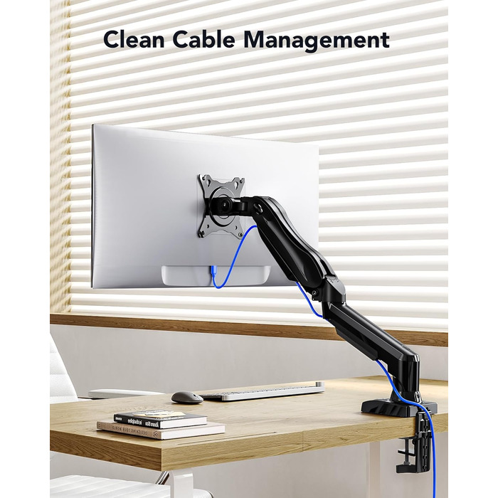 Кріплення для монітора HUANUO, 13-32 дюйми, регульований, VESA 75/100 мм, чорний