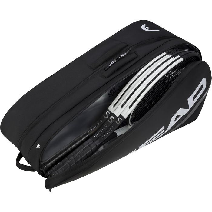 Сумка для ракет HEAD Tour Racquet Bag чорного та білого кольорів