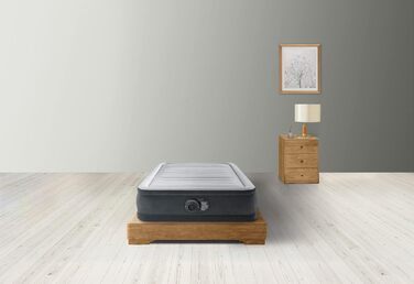 Надувний матрац Intex Twin Comfort-Plush Fiber-Tech RP 99x191x33 см (67766ND) - односпальний, для дому та відпочинку