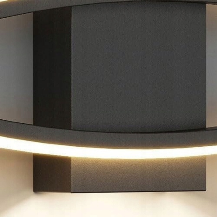 Настінний світильник Riserva, чорний, інтегроване LED-джерело, 27 Вт