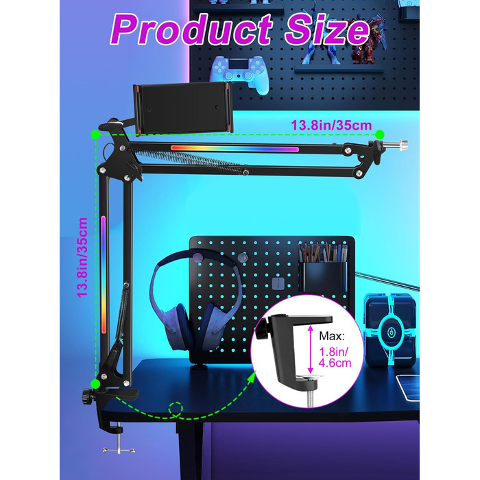 Кріплення для мікрофона YOUSHARES RGB, сумісне з Seiren Mini, V3 Mini/Chroma, Razer Seiren V2 X/Pro, Seiren X