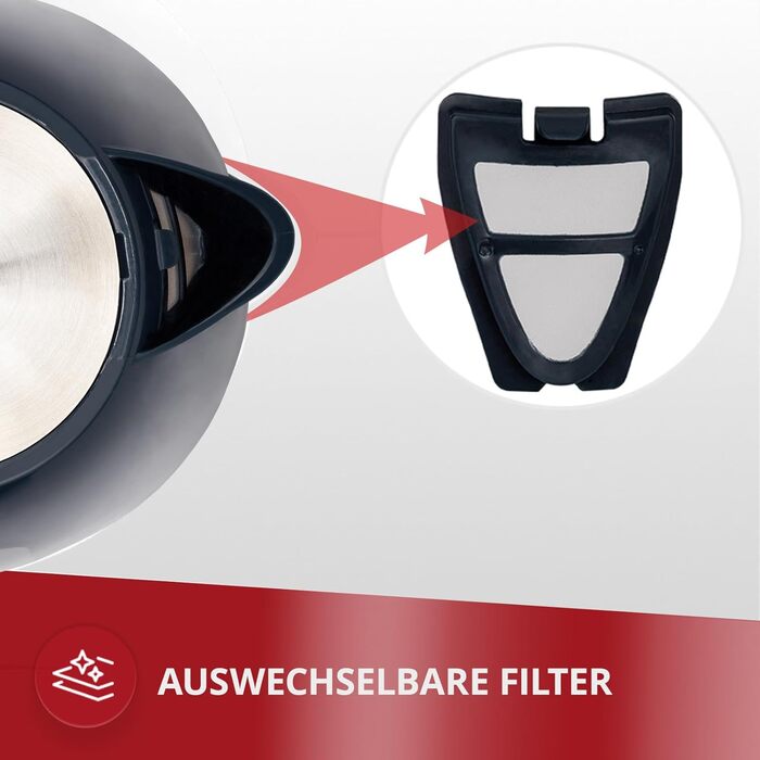 Електричний чайник MPM MCZ-85/G1, 1.7 л, без BPA, бездротовий, 360° обертання, антинакипний фільтр, автоматичне вимкнення, чорний, 2200W, графіт