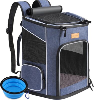 Рюкзак-переноска для котів та маленьких собак Morpilot, 7 кг, Denim Blue, 32x28x42 см