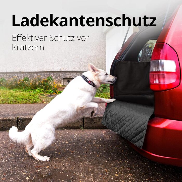 Walser Premium Автодеки для собак Rocky, 100% водонепроникна захисна накидка на заднє сидіння автомобіля з боковими захистами та оглядовим вікном, ідеальна для подорожей та транспортування малих та великих собак. Захист заднього сидіння автомобіля від бру