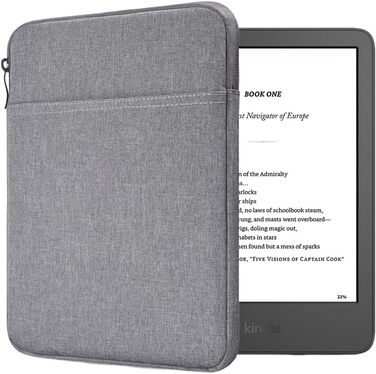 Чохол для Kindle / 6-7 дюймів: універсальний, захисний, світло-сірий