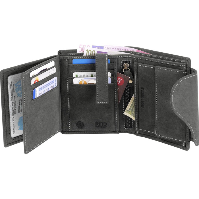 Harrys-Collection Women's Wallet in Vintage Style with Heart, Special Edition, Sizes: One Size, Colors: Cognac