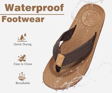 Шльопанці чоловічі KuaiLu Comfy для широкої ноги, нековзні, хакі (48 EU)