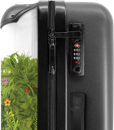 Дитячий валіза-роликовий колір зелений та білий з ім'ям, 55x40x20см, ручна поклажа, валіза для хлопчика з принтом 'РеннАвто', легкий, персоналізований