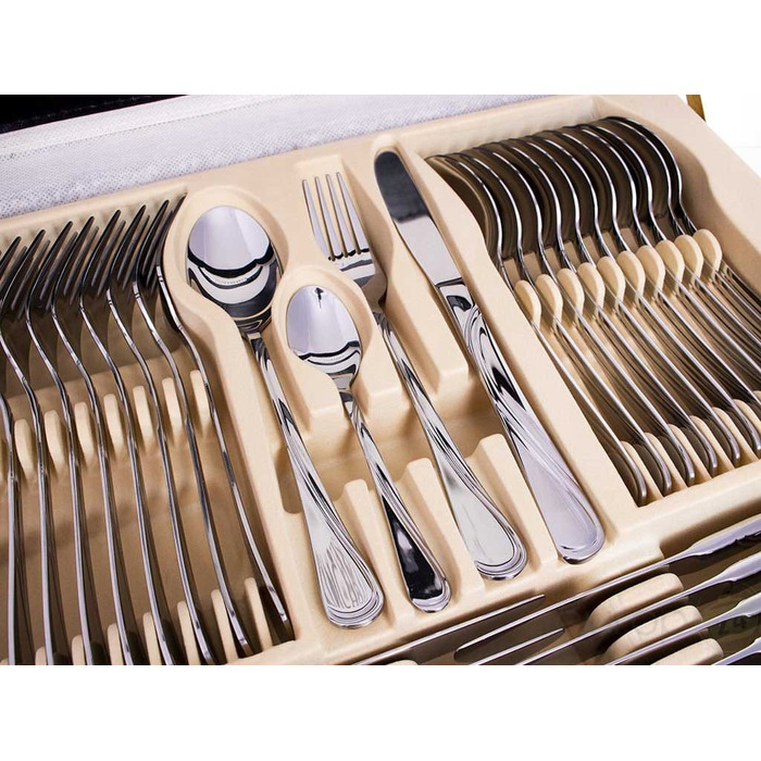 Набір столових приборів Kinghoff на 72 предмети для 12 осіб, метал, глянцевий