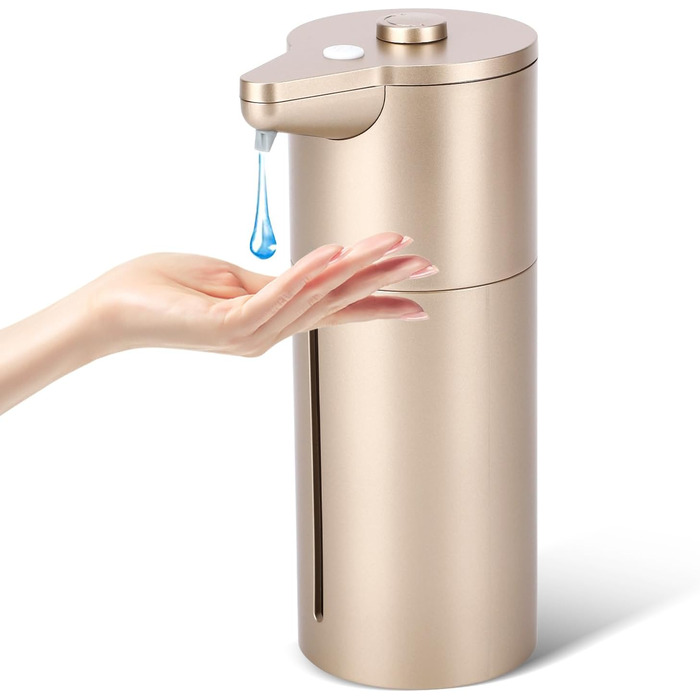 Автоматичний дозатор мила безконтактний, для кухні та ванної кімнати, сенсорний, регульована гучність, тривалий час роботи акумулятора, сумісний з густою та рідкою милом, простий у використанні для дітей, не забивається