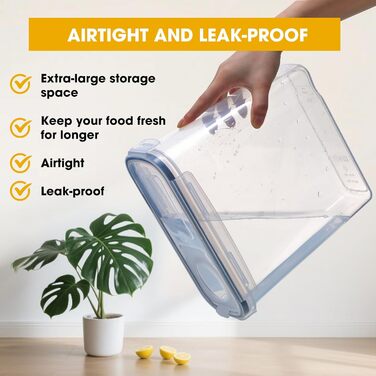 Набір контейнерів для зберігання Romon (4 шт, 2.5L) з кришкою, BPA-free, для кухні, з етикетками