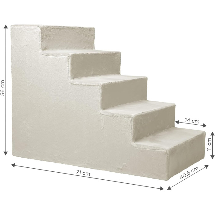 Сходинка для собак Mg Design - дерев'яна, з міцним каркасом, для диванів та ліжок, 40x45x5 см / 71x40.5x56 см