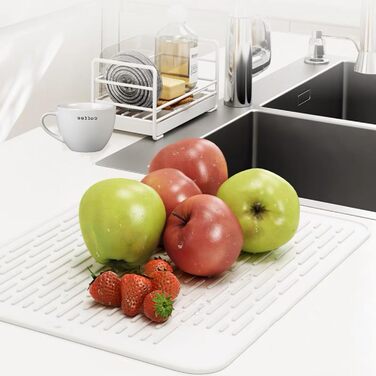 Килимок для суші посуду WXFLGH 40x30 см з термостійкого силікону, антиковзаючі, для кухні та котів