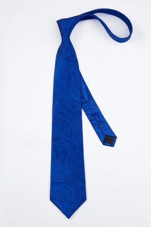 Чоловічий краватка та хустинка Enlision: Комплект з затискачем для краватки та запонками, королівський синій колір