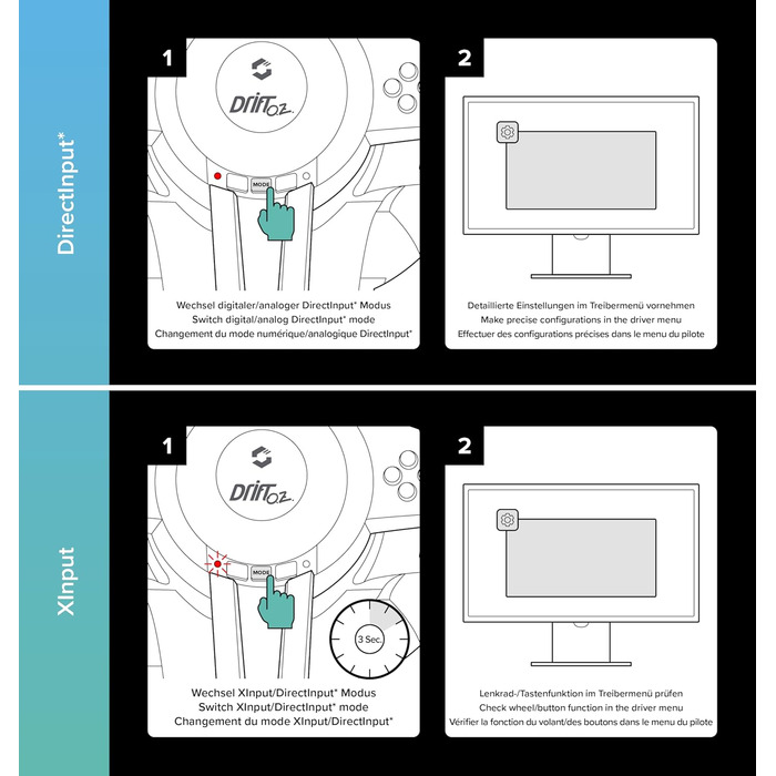 Speedlink DRIFT O.Z. Racing Wheel - Гоночний кермо з педалями та перемиканням передач для ПК, Force Feedback, чорний/оранжевий