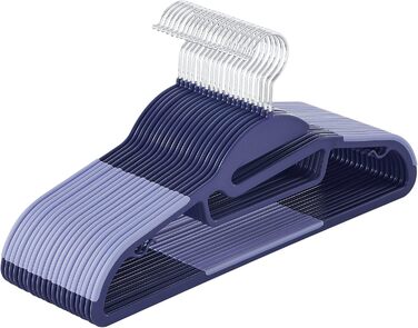 Плечики для одягу SONGMICS, 20 шт., пластикові, обертаються, сірі, для економії місця