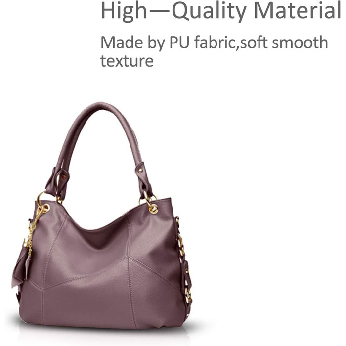 Сумка жіноча NICOLE & DORIS через плече, шкіряна, велика місткість, фіолетова - шопер, дизайнерська сумка з китицею