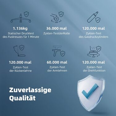 Офісний крісло з підголівником та підтримкою попереку, ергономічне, з регульованим нахилом до 130°, з відкидними підлокітниками, поворотне, 150 кг (Чорний, Модель Ⅱ)