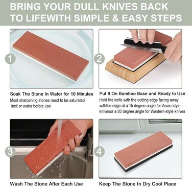 Набір для заточування ножів Youyijia 9-в-1 з алмазними точками 400/1000 та 3000/8000 гріт, професійний, з кутовою направляючою та бамбуковим основанням