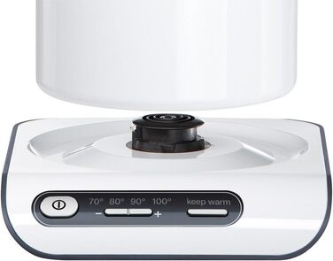 Bosch cordless kettle TWK8611P, automatic shut-off, overheat protection, temperature selection, keep-warm function, 1.5 L, 2400 W, white, single
