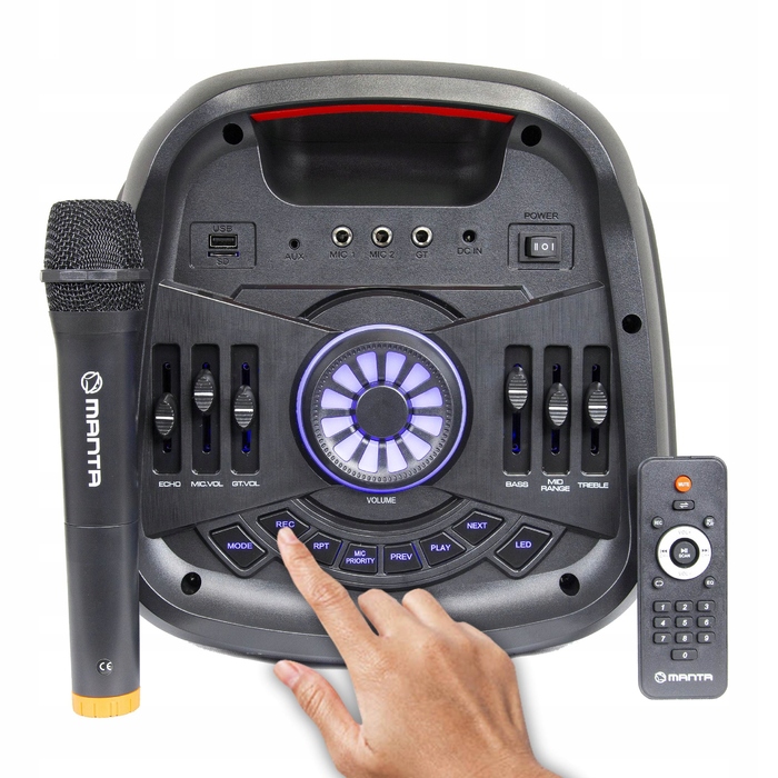 Портативна Bluetooth-колонка Manta SPK5310PRO 120 Вт, FM, TWS, з мікрофоном для караоке