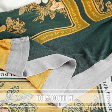 Богемна ковдра-плед для ліжка, 100% бавовна, ультрам'яка, рустикальна стеганий плед, декор у стилі фермерського дому, весняна ковдра, літня ковдра, велика, плед-накидка для дивану, крісла (60'×80', 80'×90')