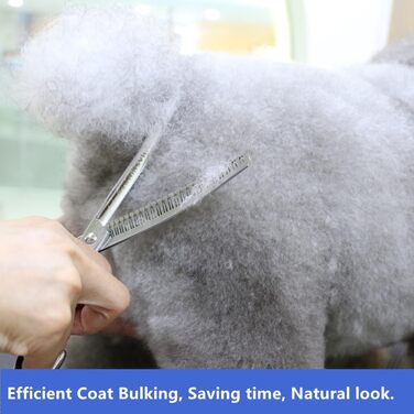 Ножиці для грумінгу собак та котів HASHIMOTO, вигнуті, 33 зубці, 18 см, 65% розрідження, легкі. Ідеально для професійного грумінгу та домашнього догляду.